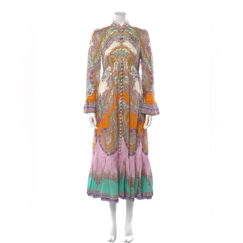 Zimmermann Paisley Long Sleeve Long Dress